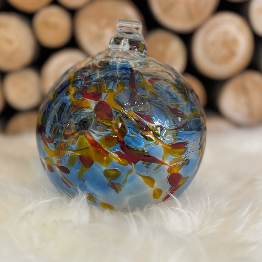 Garden Globe Suncatcher Multicolor Hand Blown Glass - Picture 11 of 12